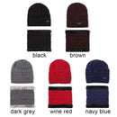 Windproof Anti-Cold Neck Scarf Beanie Hat Knitted Hat Muffler Hat Scarf Set