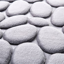 Home Bath Mat Cobblestone Bathroom Non-slip Carpet Rug Floor Mat (B Grey) Newly
