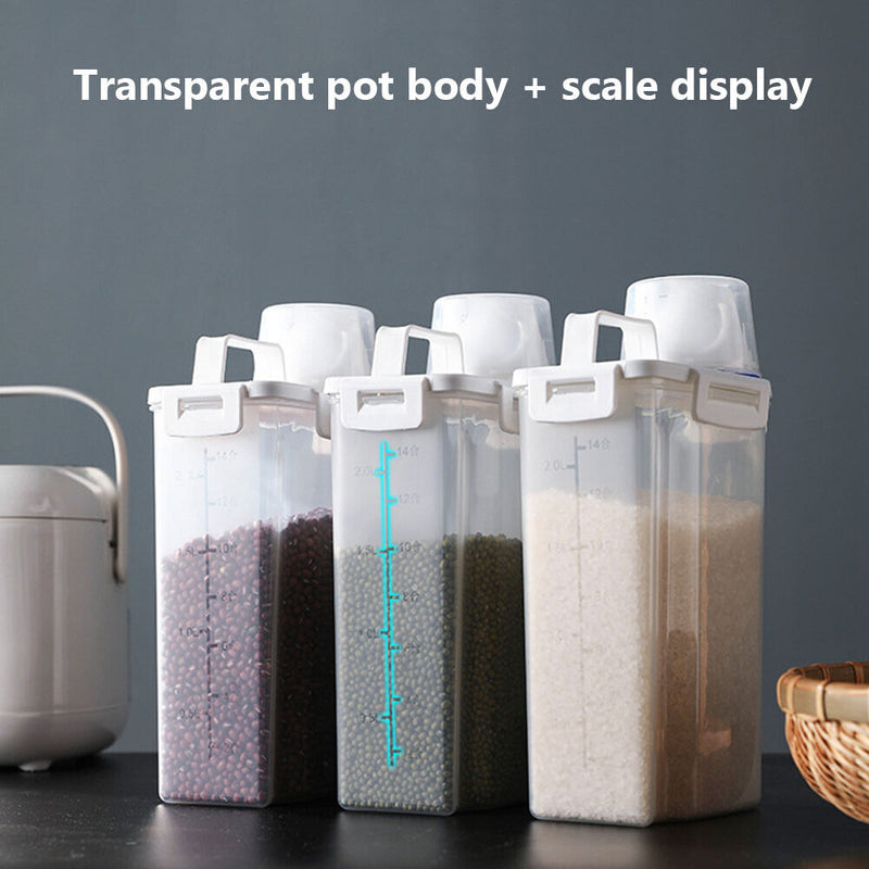 Rice Grain Storage Box Sealed Jar Can Moisture-proof Food Bucket Container Newly