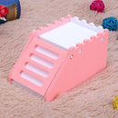 Hamster Staircase Villa Sleeping House Bear Pet Nest Log Cabinet(Pink)