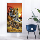 Tiger Mom and Kids Oil Paint By Numbers Kit DIY Home Decoration Gift Wall A