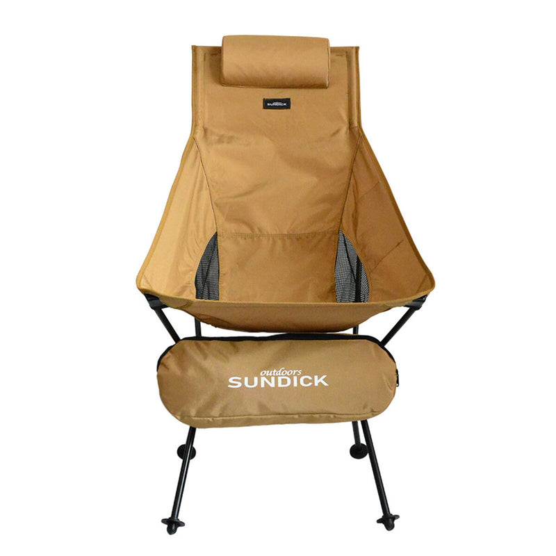 High Back Folding Chair - Side Storage Pocket & Carry Bag Waterproof Moon C