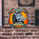 Shield Shape Racing Engine Retro Metal Plate Tin Sign Poster Plate Iron Paints