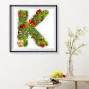 5D DIY Diamond Painting Christmas Letter K Full Round Drill Mosaic (W1099)