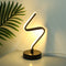 LED Spiral Shape Light Acrylic Table Lamp Bedroom Modern Decor (Warm UK) Newly