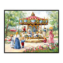 Full Embroidery Cross Stitch Set Needlework Kit 11CT Merry Go Round Artwork