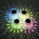 Solar  Hollow Hanging Ball Light Outdoor Waterproof Garden Lamp(Red+Green)