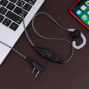 HB-70 2Pin K Type Removable Interphone Headphones with PPT Mic for Baofeng UV-5R