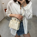 Straw Woven Daisy Embroidery Shoulder Messenger Bag Casual Women Small Purses