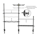 Desktop Shelf Lamp Pole - DIY Folding Storage Hanger Shelf with Light Stand