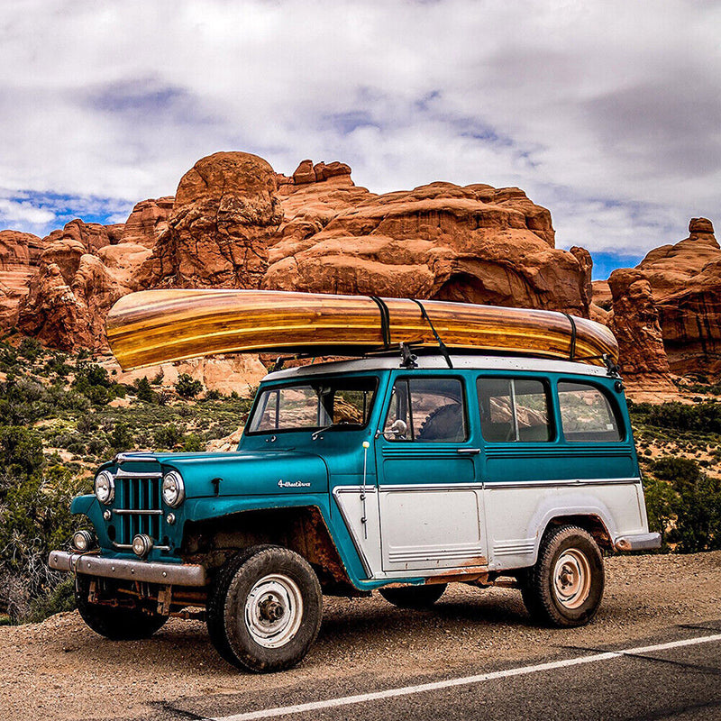 Adjustable Kayak Canoe Heavy Duty Tie Down Cargo Ratchets Strap Belt with B