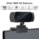 R70A Full HD 1080P USB Webcam w/ Built-in Microphone Web Camera for PC Smart TV