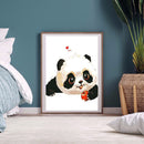Frameless Hand Painted Digital Picture DIY Panda Paint By Numbers Wall Craft Kit