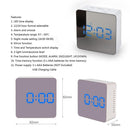 TS-70 Multi-function Digital LED Mirror Clock Alarm with Temperature Snooze