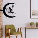Iron Metal Fairy Silhouette Artwork for Wall Decor Garden Home Decor (B) Newly