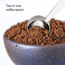 2 in 1 Stainless Steel Coffee Tamping Measure Spoon Cafe Measuring Tools