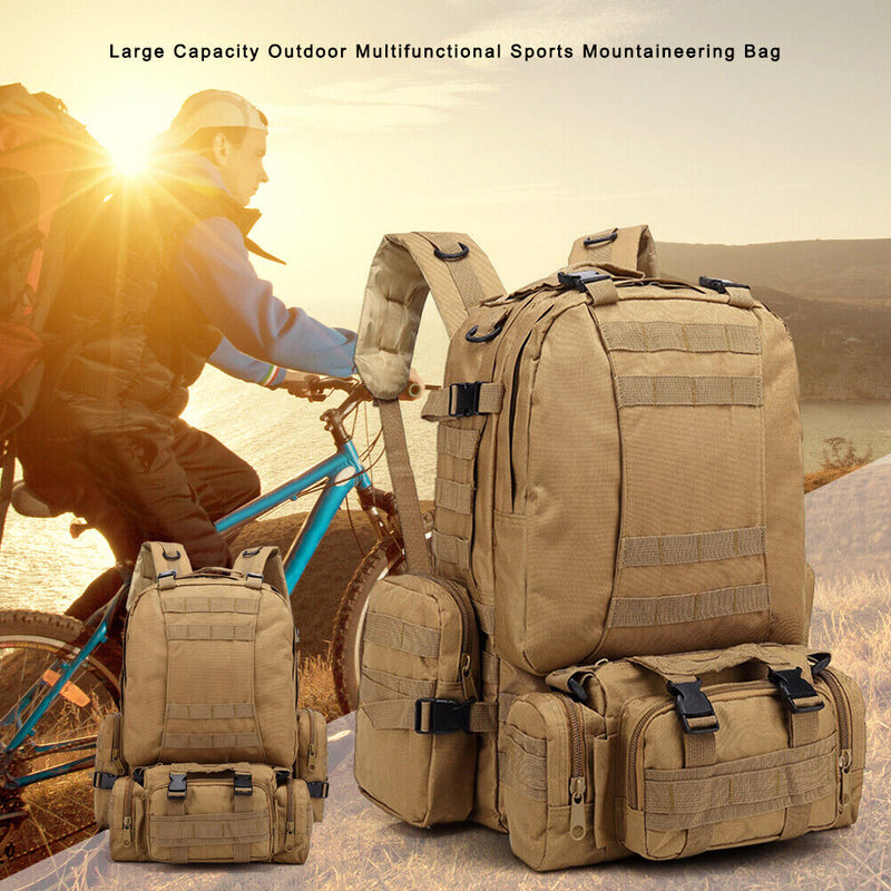 #A Outdoor Molle Backpack D-shaped Hook Camouflage Camping Travel Hiking Rucksac