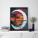 5D DIY Full Drill Diamond Painting Moon Cross Stitch Mosaic Kit Home Wall Arts