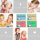 7Pcs Alphabet Number Flash Week Card Set Preschool Educational R6H6 L3H3 K6B7