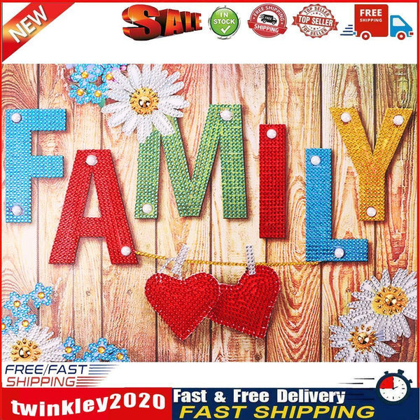 DIY Part Special Shape Diamond Painting Kit 5D Text and flower Drawing Newly