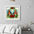 Full Embroidery Printed Father Mother DIY Cross Stitch Kits 11CT Needlework Set