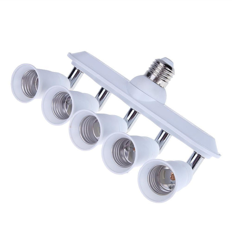 E27/E26 to 5 E27/26 Universal Conversion Socket Head for Daylight Bulbs
