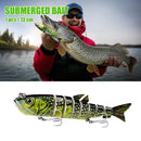13cm 22g Plastic Lure 8-section Artificial Hard Bait Sea Fishing Tackle (D)