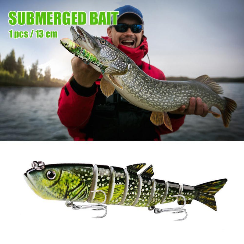 13cm 22g Plastic Lure 8-section Artificial Hard Bait Sea Fishing Tackle (D)