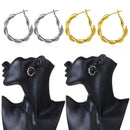 Drop Dangle Stud Round Hoop Earrings Circle Earrings Twist-shaped Earrings