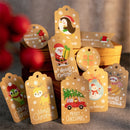 Kraft Paper Santa Claus Hang Tags Gift Wrapping Kraft Tag Christmas Labels