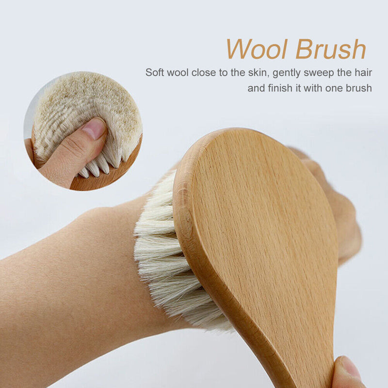 Baby Rubbing Artifact Wash Hair Beech Wool Brush Haircut Soft Cleaning Newly