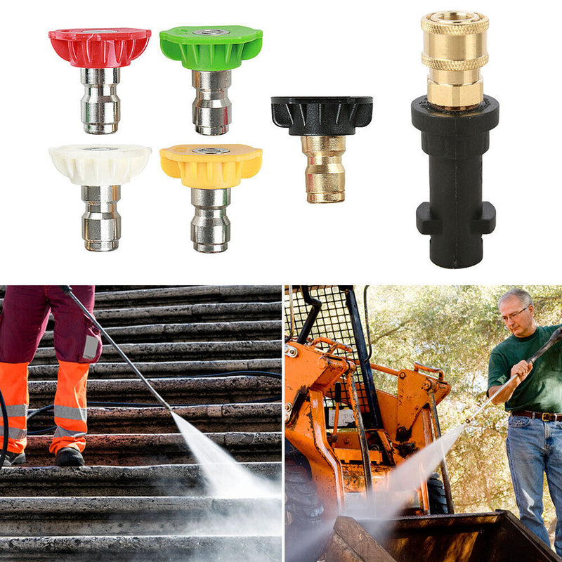 Pressure Washer Gun Adapter + 5 Nozzles Tips for Karcher K2 K3 K4 K5 K6 K7