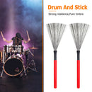 #A 2pcs Drum Sticks Wood Handle Cleaner Drum Brushes Percussion Drum Accessories