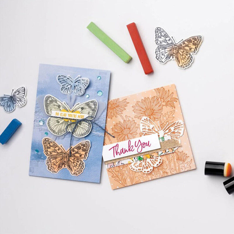 Butterfly Paper Cut Dies Clear Silicone Transparent Animal Seal Stamping Mold