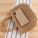 Fashion Straw Women Handbag Summer Female Handwoven Beach Holiday Small Tote Bag