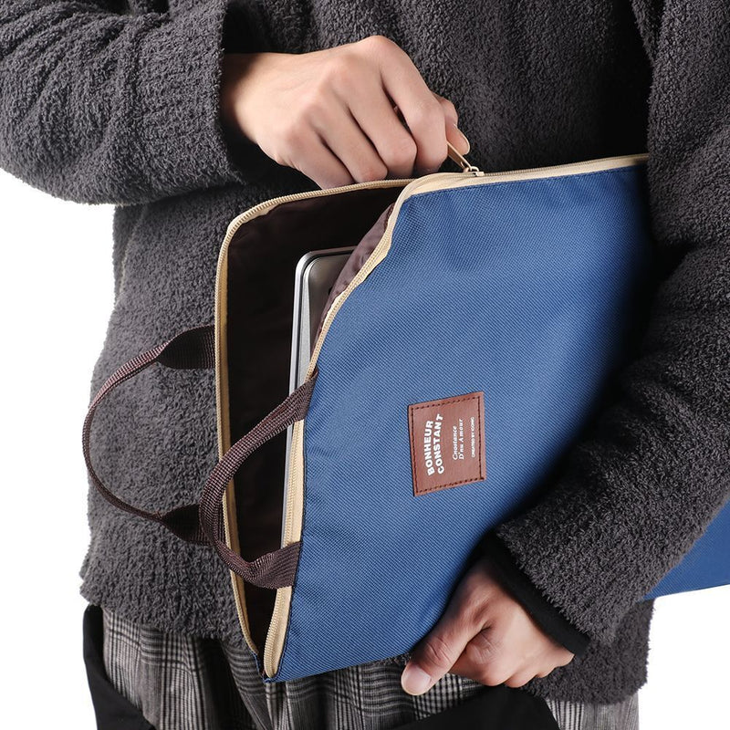 Zipper Organizer Document Bag Business Briefcase A4 File Folder Paper Storage