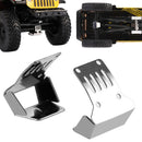 2PCS Anti-Slip Stainless Steel Protector Plate for Axial SCX24 DJ 1/24 RC Crawler Car
