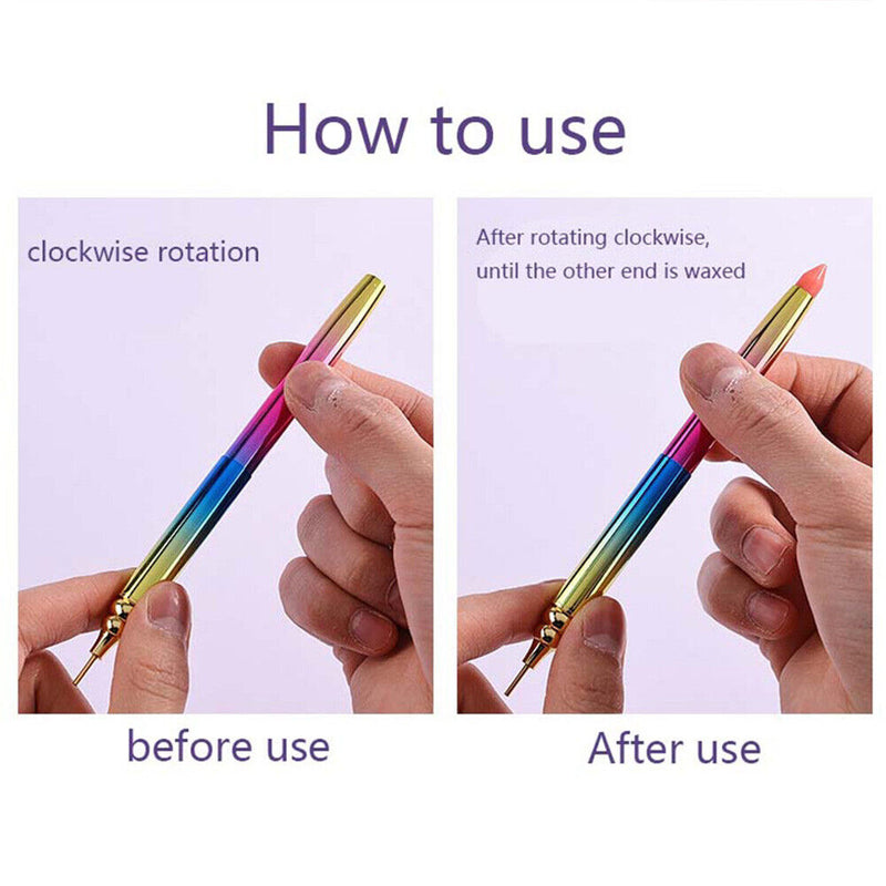 Gradient Rotary Point Drill Pen 5D DIY Diamond Painting Tool with Clay Tips