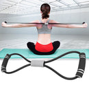 Yoga Resistance 8 Word Pull Rope Chest Expander Muscle Training (Black) Newly