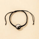 Ethnic Style Tai Chi Braided Rope Charm Yin Yang Adjustable Bracelets Jewelry