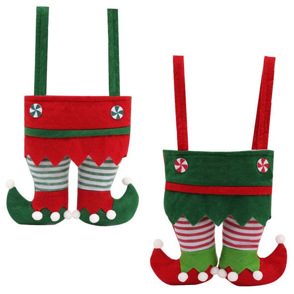 Decorations Stocking Tree Filler Sacks Christmas Bag Santa Pants Style Bag