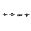 Fashion Women Star Boho Rings Set Moon Hand Accessories Midi Finger Jewelry