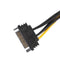 5pcs 15pin SATA Power to 6pin PCI-e PCI Express Adapter Cable for Video Car