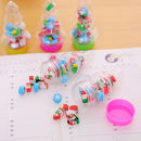 Bottled Eraser Cute Merry Christmas Erasers Novelty Santa Tree Mini Rubber Set