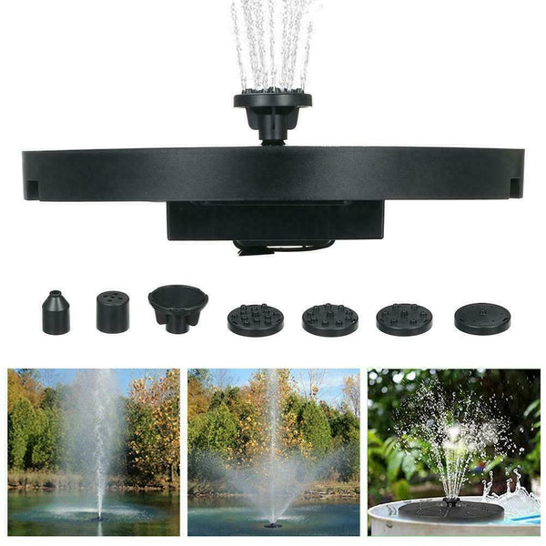 Solar Fountain Powered Bird Bath Floating Water Pump 2022 Pond Home Garden R0F5