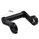 10cm Bicycle Light Holder Bike Handlebar Extender Lamp Phone Stand(Black)