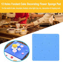 12 Holes Fondant Cake Decorating Flower Sponge Pad DIY Sugar Craft Mat