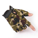 Men Anti Slip Tactics Fitness Sport Half Finger Gloves (Camouflage) Newly