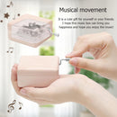 Metal Hand Crank Music Box Movement DIY Mechanical Box Craft Gifts (Clear) Newly