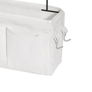 Bedside Caddying Storage Bag Hanging Organizer for Dorm Bed Rails (White) Newly